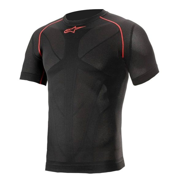 Base Layer Shirts Alpinestars Ride Tech V2 Top Short Sleeve Summer Black Red Base Layer Shirts Alpinestars Ride Tech V2 Top Short Sleeve Summer Black Red