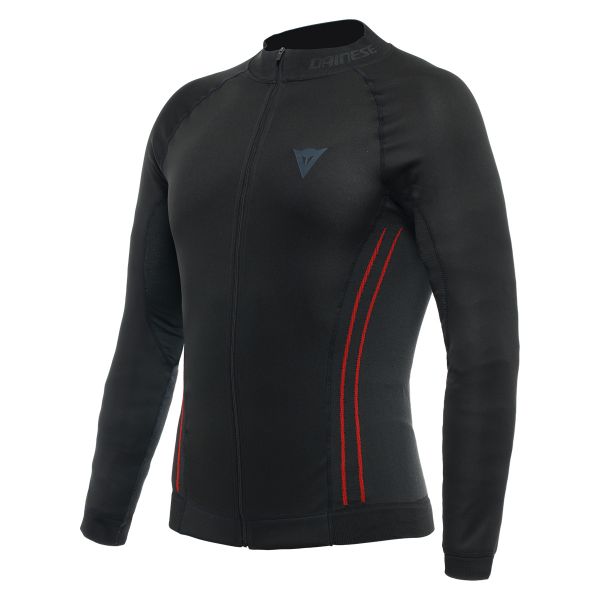Base Layer Shirts Dainese No Wind Thermo LS Black Red Base Layer Shirts Dainese No Wind Thermo LS Black Red