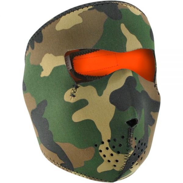 Masks Zanheadgear Woodland Camo Reversible Orange