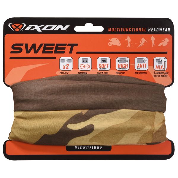 Motorcycle Neck Warmers Ixon Sweet Camo Khaki - Uni Grey