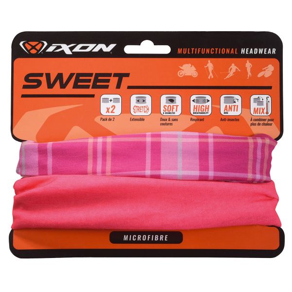 Motorcycle Neck Warmers Ixon Sweet Square Fushia - Uni Rose