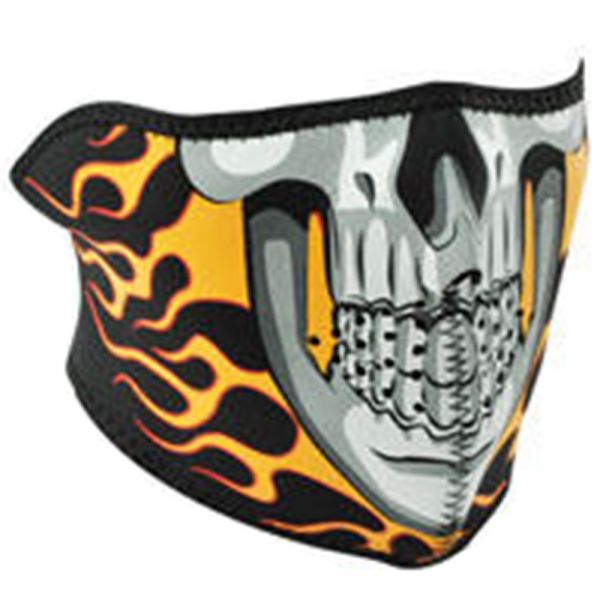 Motorcycle Neck Warmers Zanheadgear Burning Skull