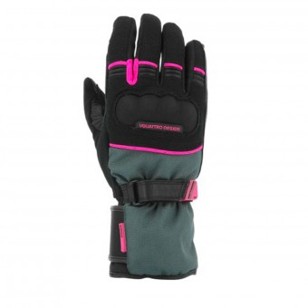 Motorcycle Gloves V'Quattro Active Lady 17 Black Pink