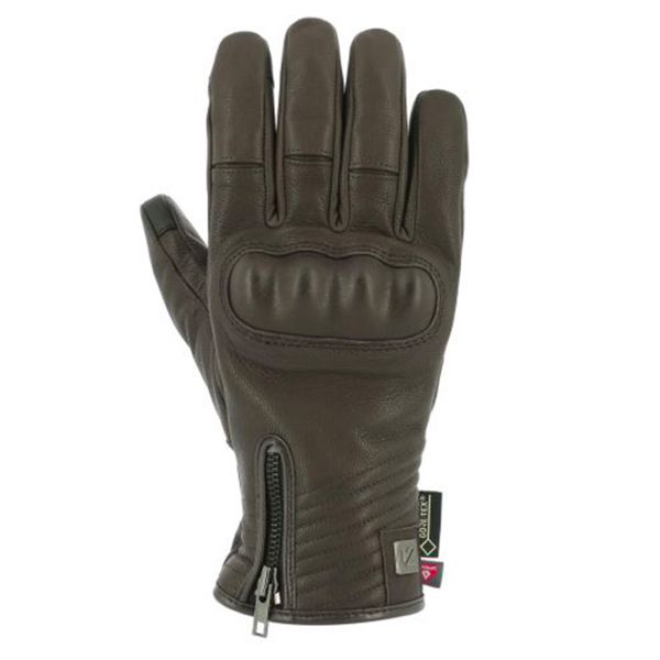 Motorcycle Gloves V'Quattro Cafe Racer Gore-Tex Brown