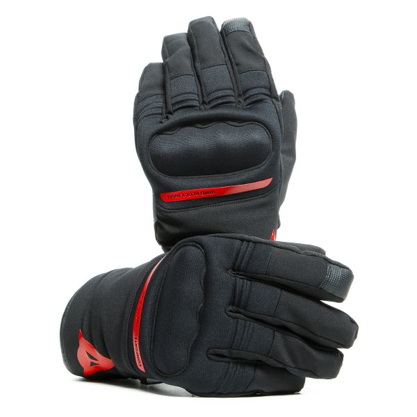 Motorcycle Gloves Dainese Avila Unisex D-Dry Black Red