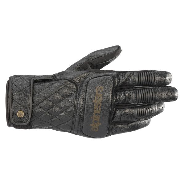 Motorcycle Gloves Alpinestars Brass Black Motorcycle Gloves Alpinestars Brass Black