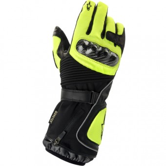 Motorcycle Gloves Alpinestars Jet Road Gore-Tex Black Yellow Fluo
