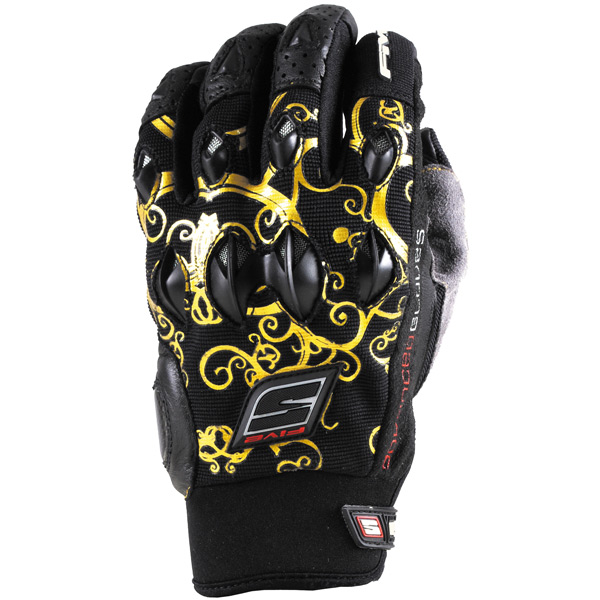 Motorcycle Gloves Five Stunt Replica Tribal Gold