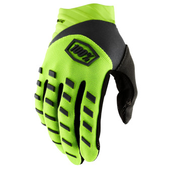 Motorcycle Gloves 100% Airmatic Neon Yellow Black