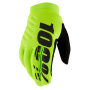 Motorcycle Gloves 100% Brisker Neon Yellow