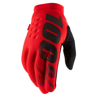 Motorcycle Gloves 100% Brisker Red