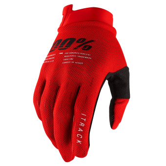 Motorcycle Gloves 100% Itrack Red