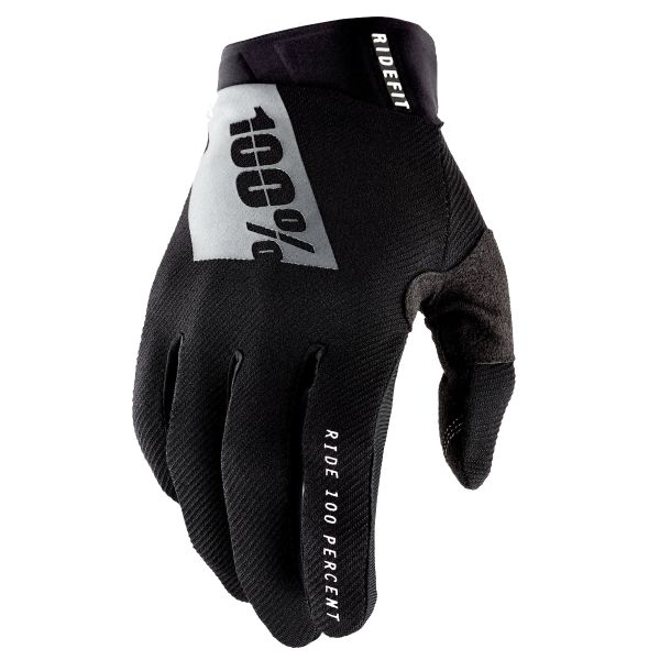 Motorcycle Gloves 100% Ridefit Black