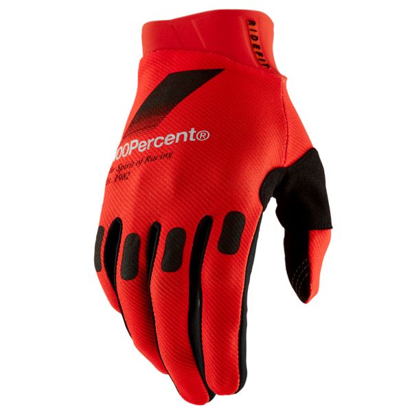Motorcycle Gloves 100% Ridefit Red