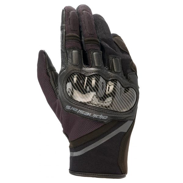 Motorcycle Gloves Alpinestars Chrome Black Tar Grey Motorcycle Gloves Alpinestars Chrome Black Tar Grey