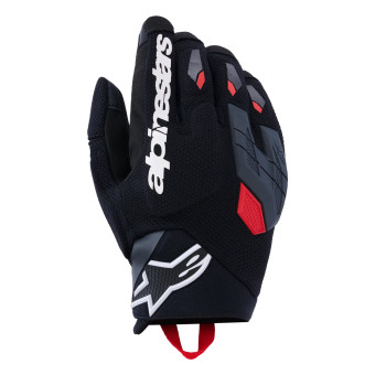 Motorcycle Gloves Alpinestars Durack Black Deep Gray Bright Red