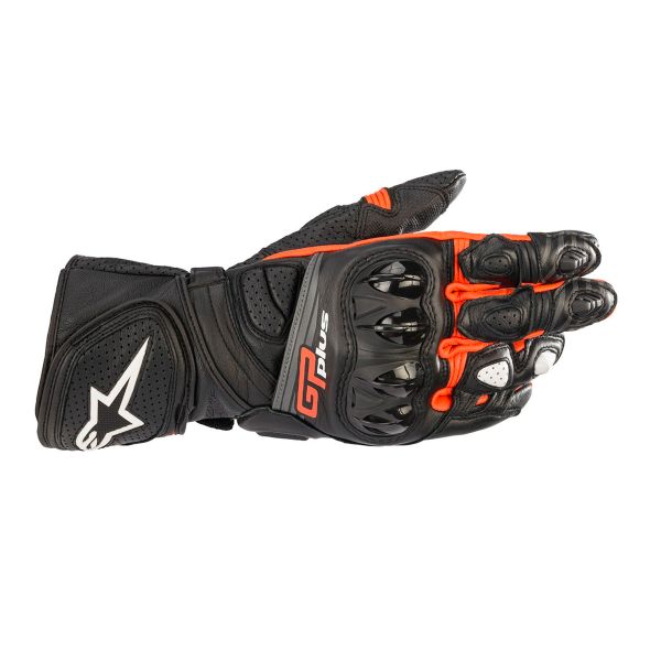 Motorcycle Gloves Alpinestars GP Plus R V2 Glove Black Fluo Red