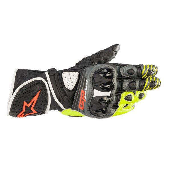 Motorcycle Gloves Alpinestars GP Plus R V2 Glove Grey Black Yellow Red Fluo