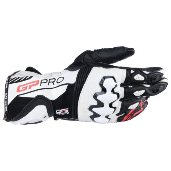 Motorcycle Gloves Alpinestars GP Pro R4 Black White