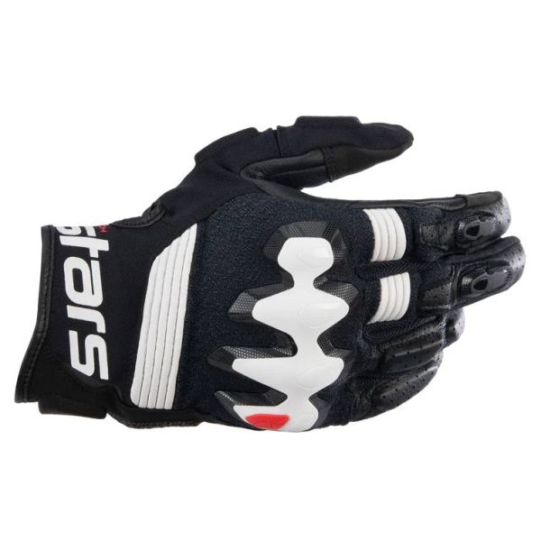 Motorcycle Gloves Alpinestars Halo Black White Motorcycle Gloves Alpinestars Halo Black White