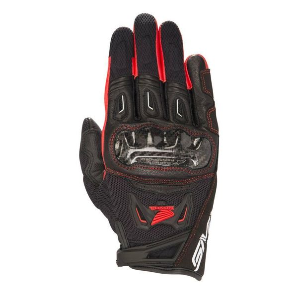 Motorcycle Gloves Alpinestars Honda SMX-2 Air Carbon V2 Black Red