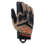 Motorcycle Gloves Alpinestars Manti Air Dark Khaki Black Orange Fluo