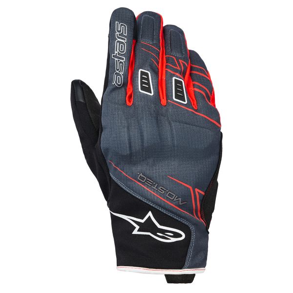 Motorcycle Gloves Alpinestars Moblast WP Black Anthracite Orange