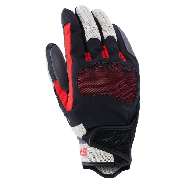 Motorcycle Gloves Alpinestars Mogress Airflow Black Flame Red Ecru