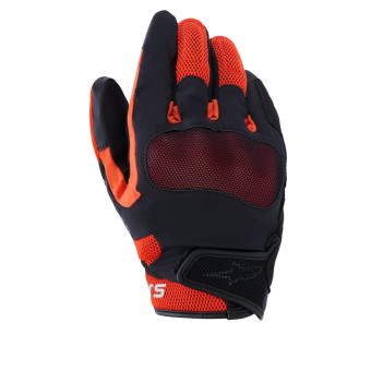 Motorcycle Gloves Alpinestars Mogress Airflow Black Red Tangerine