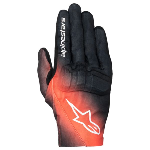 Motorcycle Gloves Alpinestars Reef V2 Black Red Fluo White