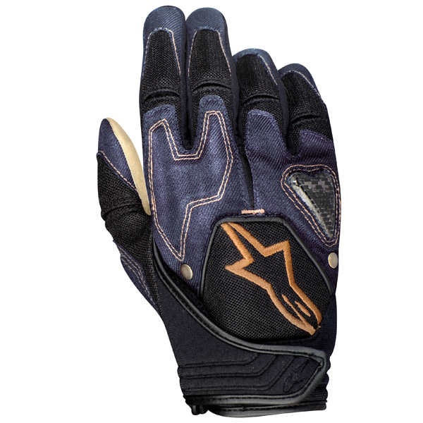 Motorcycle Gloves Alpinestars Scheme Kevlar Blue