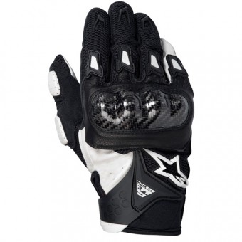 Motorcycle Gloves Alpinestars SMX-2 Air Carbon Black White