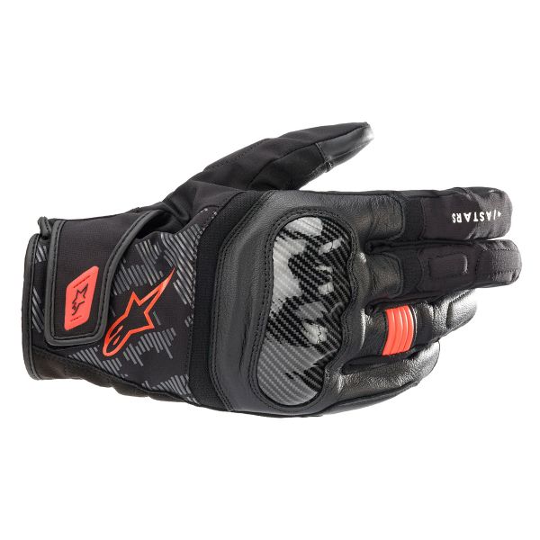 Motorcycle Gloves Alpinestars Smx Z Drystar Black Red Fluo Motorcycle Gloves Alpinestars Smx Z Drystar Black Red Fluo