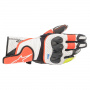 Motorcycle Gloves Alpinestars SP-2 V3 White Red Fluo Black