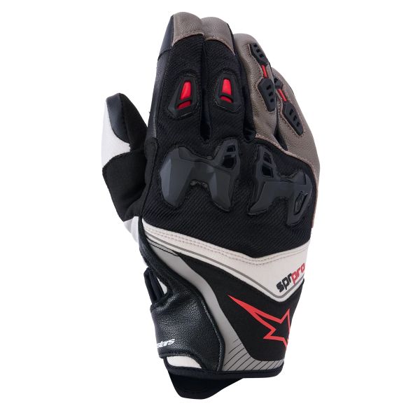 Motorcycle Gloves Alpinestars SP-R Pro Walnut Mastic Black