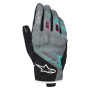 Motorcycle Gloves Alpinestars Stella Moblast WP Fur Gray Black Pink Fluo