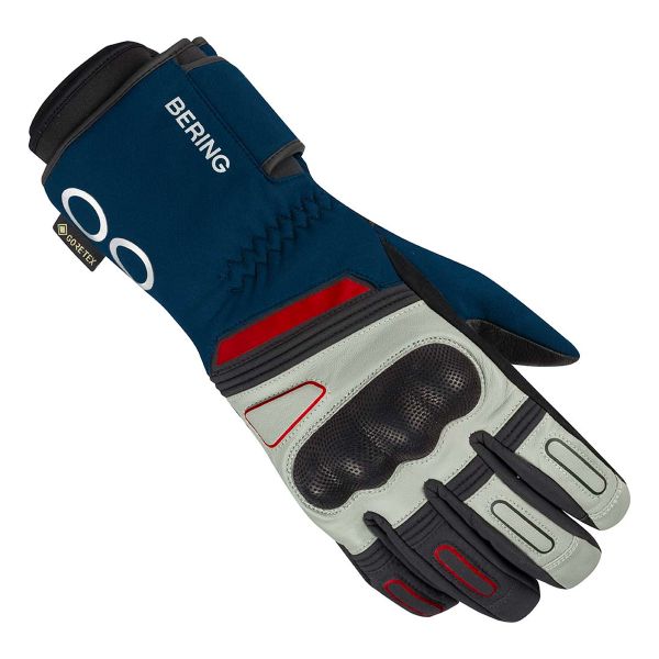 Motorcycle Gloves Bering Austral Gore Tex Navy Grey Red Motorcycle Gloves Bering Austral Gore Tex Navy Grey Red