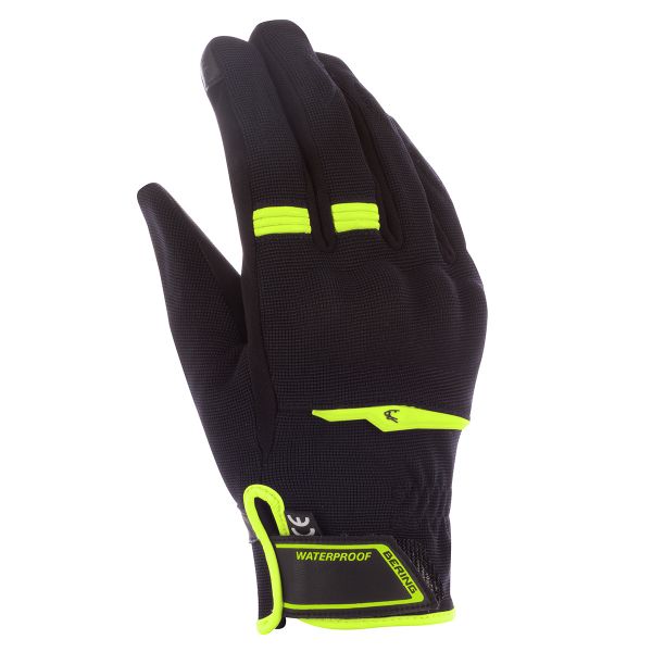 Motorcycle Gloves Bering Borneo Evo Black Fluo
