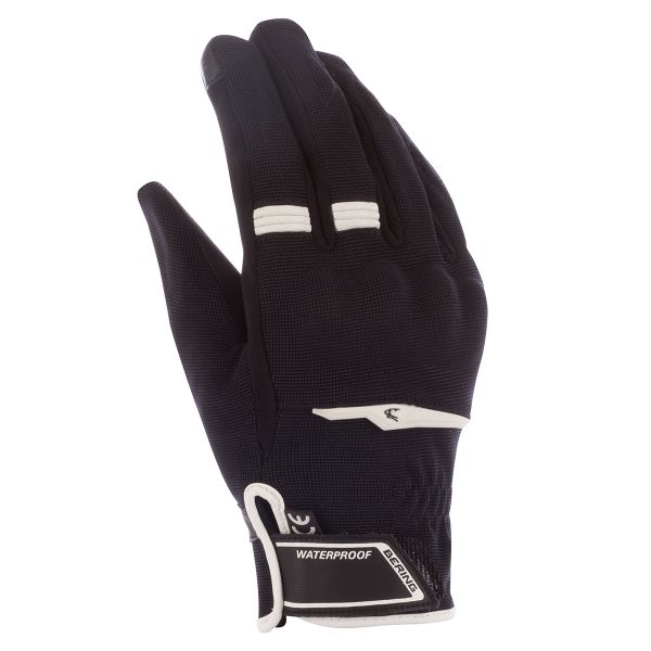 Motorcycle Gloves Bering Borneo Evo Black White Motorcycle Gloves Bering Borneo Evo Black White