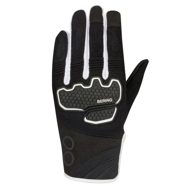 Motorcycle Gloves Bering Breeze Black White Motorcycle Gloves Bering Breeze Black White