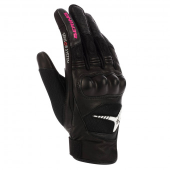Motorcycle Gloves Bering Lady Kelly Black Fuchsia Motorcycle Gloves Bering Lady Kelly Black Fuchsia