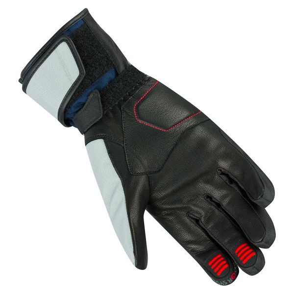 Bering Lady Siberia Grey Blue Red Gloves