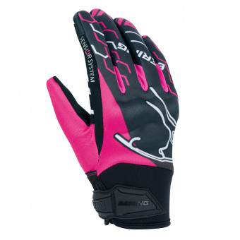 Motorcycle Gloves Bering Lady Walshe Black Fuchsia