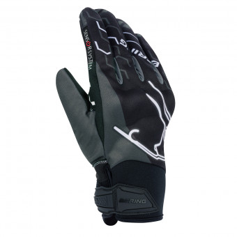 Motorcycle Gloves Bering Walshe Black Grey