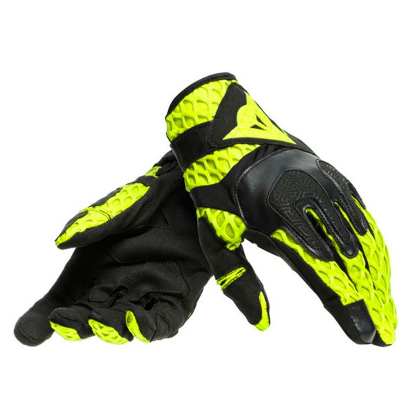 Motorcycle Gloves Dainese Air-Maze Black Fluo Yellow