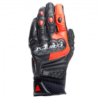 Motorcycle Gloves Dainese Carbon 4 Short Black Fluo Red Motorcycle Gloves Dainese Carbon 4 Short Black Fluo Red
