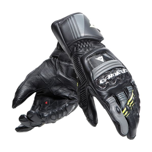 Motorcycle Gloves Dainese Druid 4 Black Charcoal Grey Yellow Fluo Motorcycle Gloves Dainese Druid 4 Black Charcoal Grey Yellow Fluo
