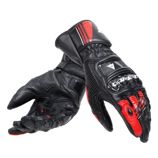Motorcycle Gloves Dainese Druid 4 Black Lava Red White Motorcycle Gloves Dainese Druid 4 Black Lava Red White