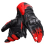 Motorcycle Gloves Dainese Fiero Metal Black Red Lava White