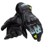 Motorcycle Gloves Dainese Fiero Metal Black Water Yellow Fluo